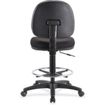 Lorell Millenia Series Adjustable Task Stool with Back Black Drafting Chair with Footring 23.60 - 33.90 