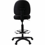 Lorell Millenia Series Adjustable Task Stool with Back Black Drafting Chair with Footring 23.60 - 33.90 