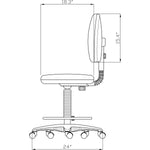 Lorell Millenia Series Adjustable Task Stool with Back Black Drafting Chair with Footring 23.60 - 33.90 