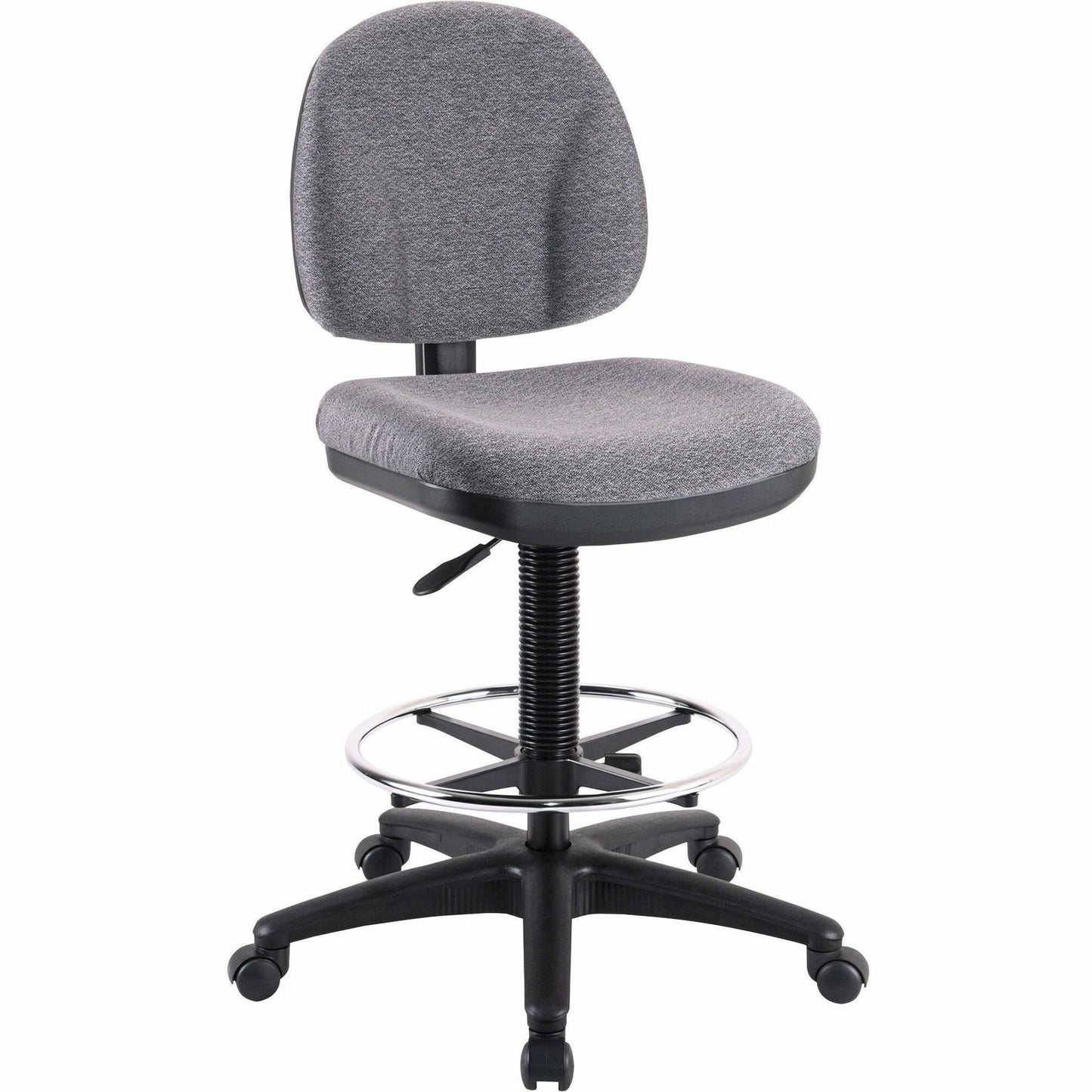 Lorell Millenia Series Adjustable Task Stool with Back Black Drafting Chair with Footring 23.60 - 33.90 "H (LLR - LLR800XX) - SchoolOutlet