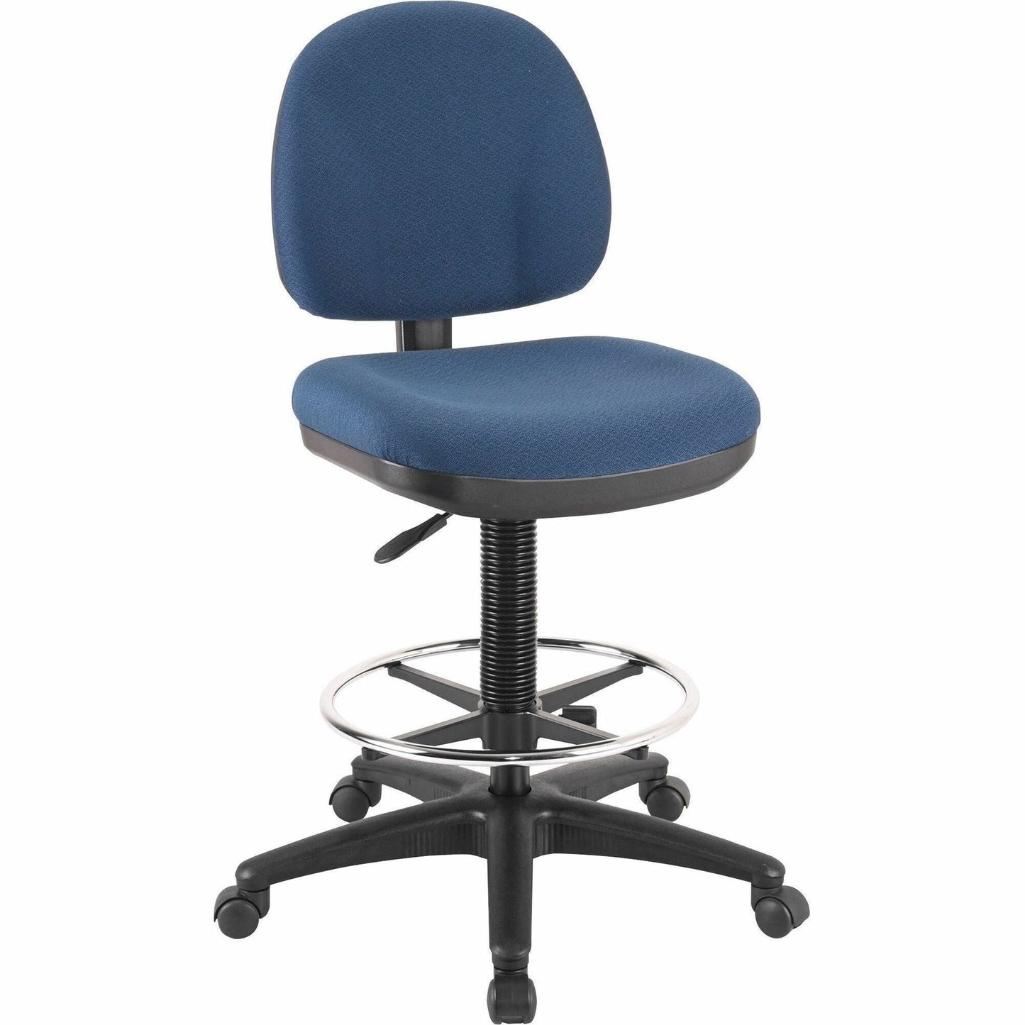 Lorell Millenia Series Adjustable Task Stool with Back Black Drafting Chair with Footring 23.60 - 33.90 "H (LLR - LLR800XX) - SchoolOutlet