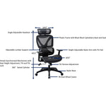 Lorell Millenia Series Pneumatic Adjustable Task Chair with Antibacterial Vinyl 17.3