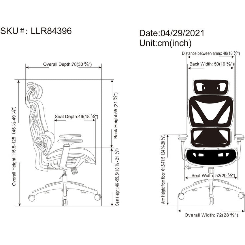 Lorell Millenia Series Pneumatic Adjustable Task Chair with Antibacterial Vinyl 17.3" - 22.4"H (LLR - LLR80014) - SchoolOutlet