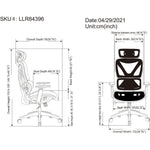 Lorell Millenia Series Pneumatic Adjustable Task Chair with Antibacterial Vinyl 17.3