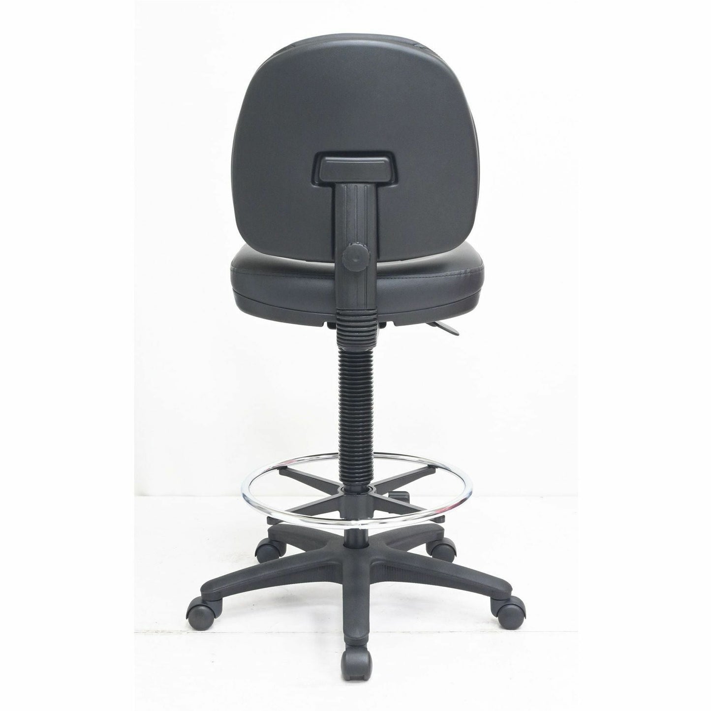 Lorell Millenia Series Adjustable Task Stool with Back, Footring and 360 Swivel 22" - 32" H (LLR - LLR80018) - SchoolOutlet
