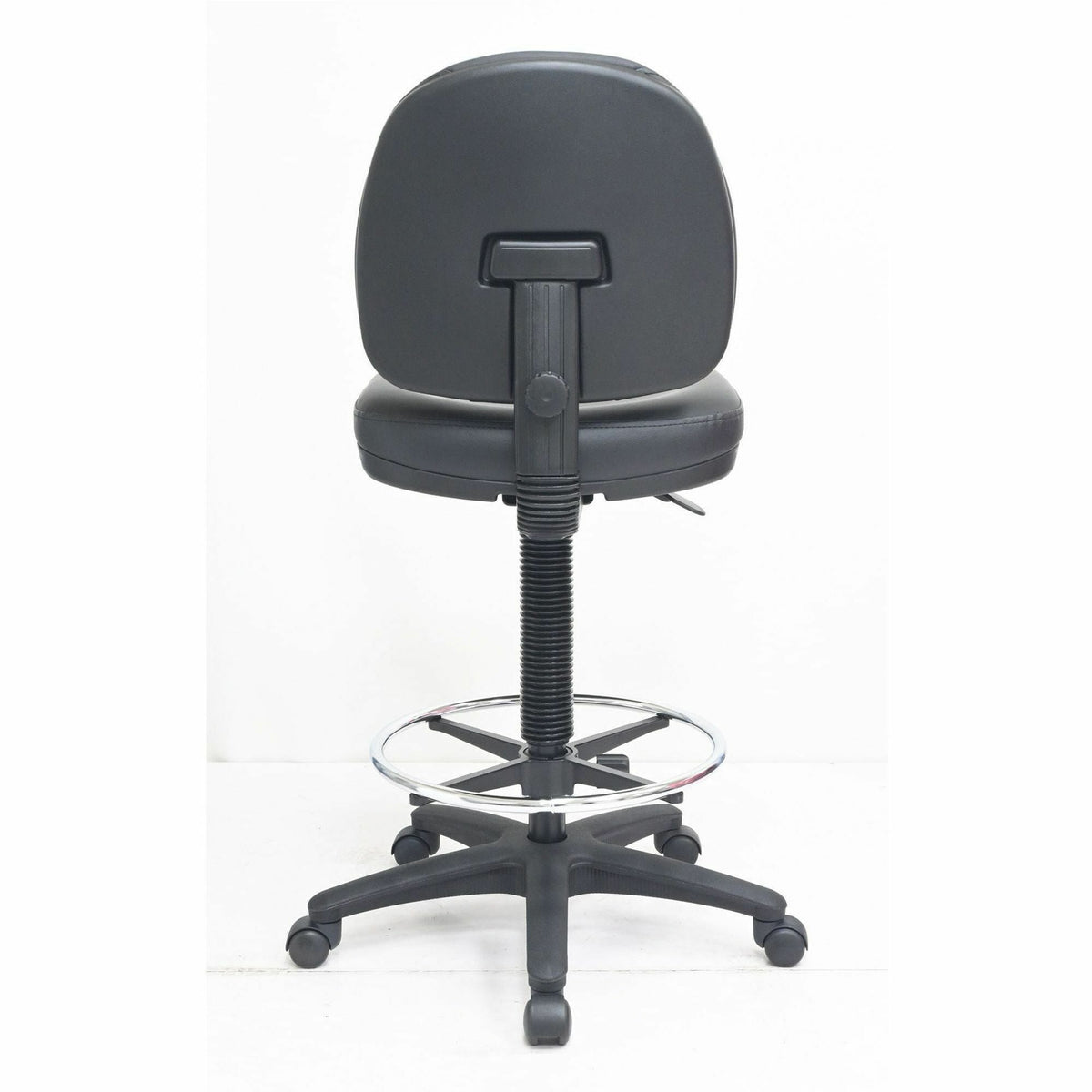 Lorell Millenia Series Adjustable Task Stool with Back, Footring and ...