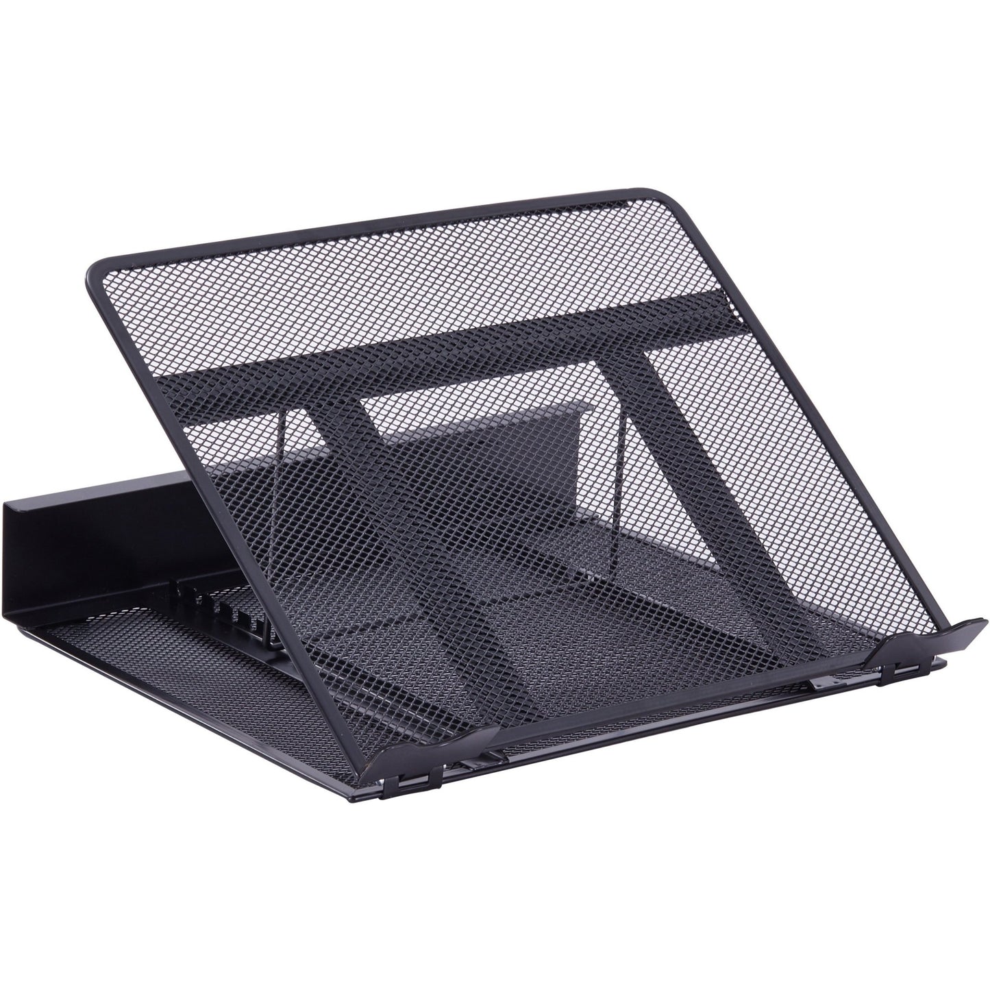 Lorell Mesh Laptop Stand 3.5"H x 13"W x 11.5"D Black (LLR - LLR80620) - SchoolOutlet