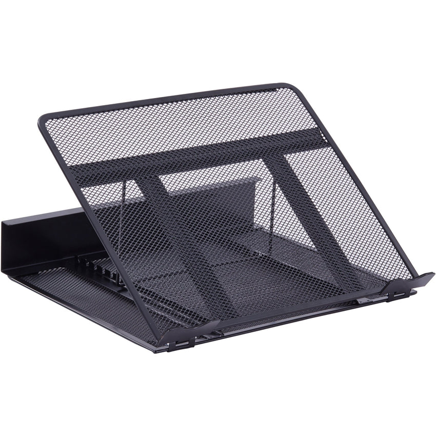 Lorell Mesh Laptop Stand 3.5"H x 13"W x 11.5"D Black (LLR - LLR80620) - SchoolOutlet