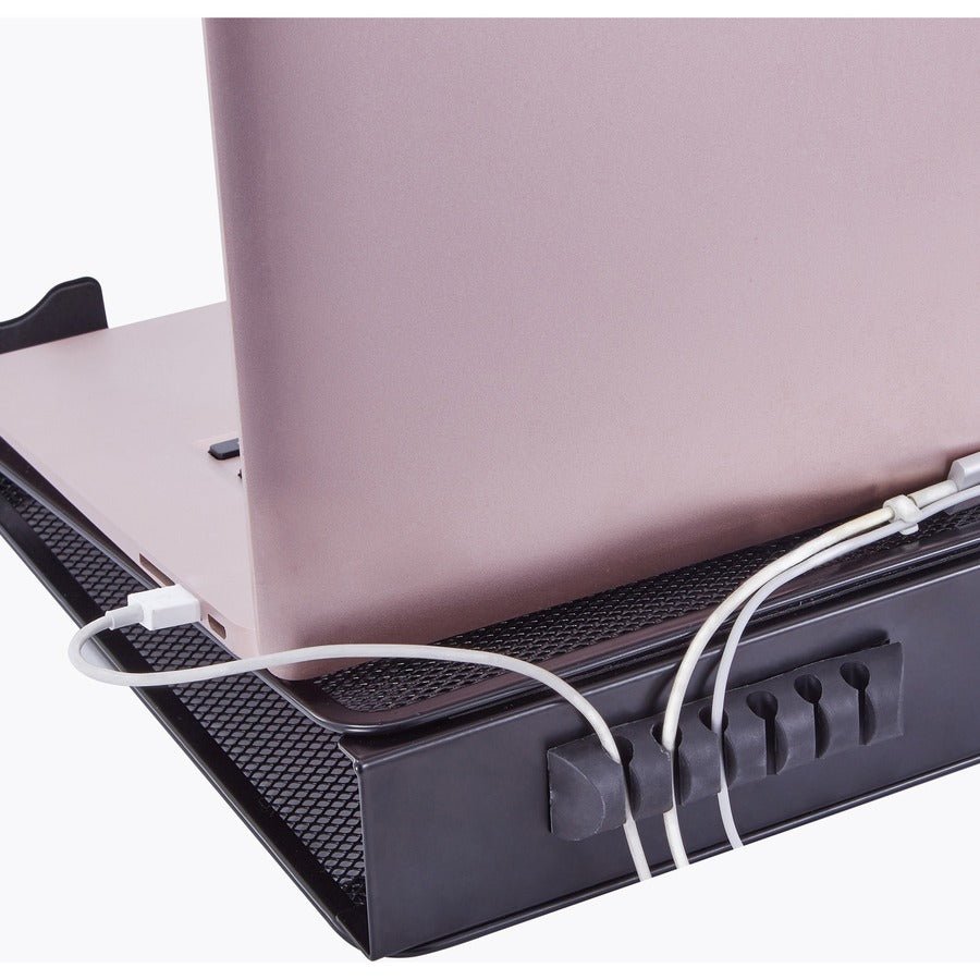 Lorell Mesh Laptop Stand 3.5"H x 13"W x 11.5"D Black (LLR - LLR80620) - SchoolOutlet