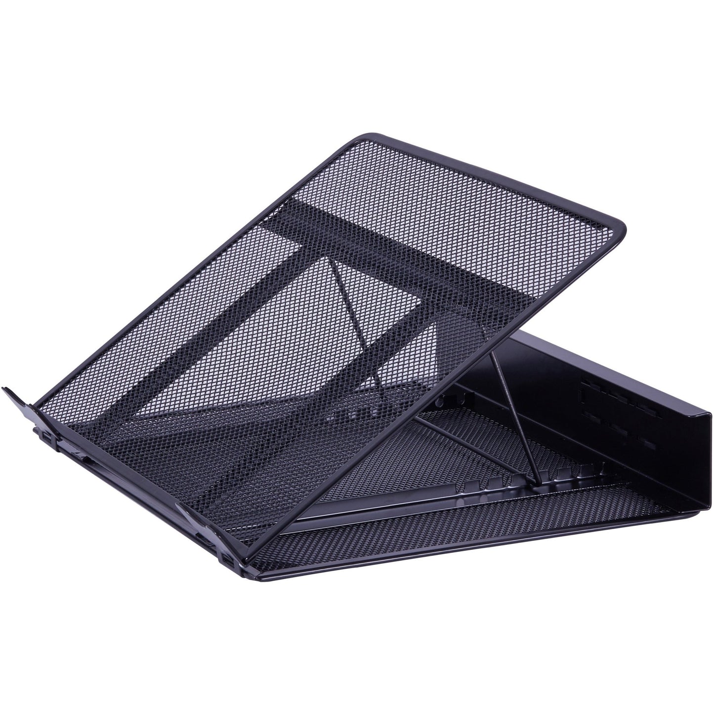 Lorell Mesh Laptop Stand 3.5"H x 13"W x 11.5"D Black (LLR - LLR80620) - SchoolOutlet