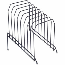 Lorell Wire File Sorter Holder 8-Section Desktop File Organizer Black (LLR-LLR80632)