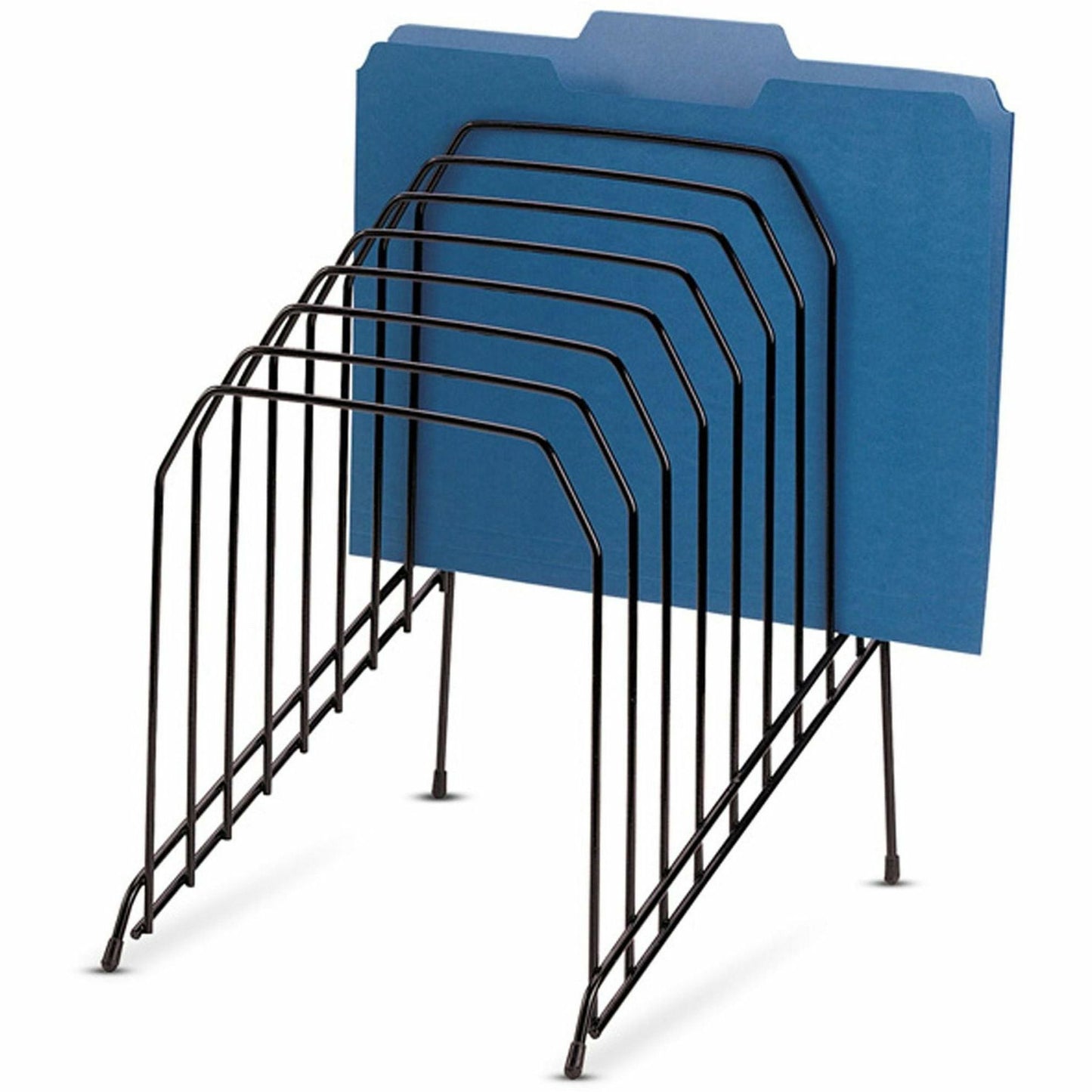 Lorell Wire File Sorter Holder 8 - Section Desktop File Organizer Black (LLR - LLR80632) - SchoolOutlet