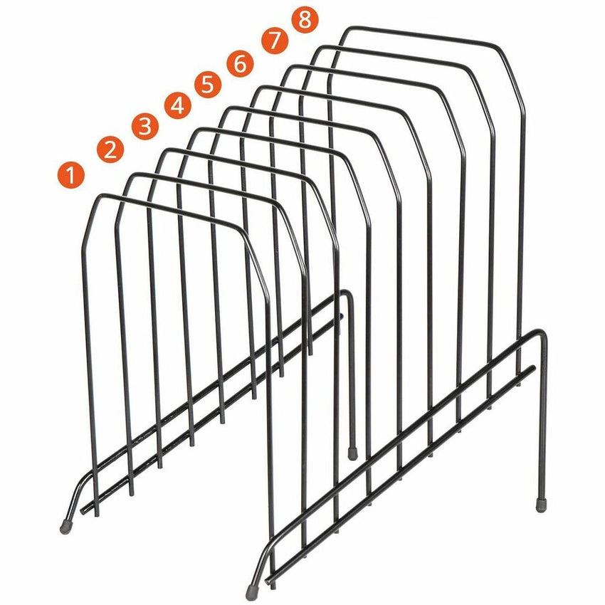 Lorell Wire File Sorter Holder 8 - Section Desktop File Organizer Black (LLR - LLR80632) - SchoolOutlet