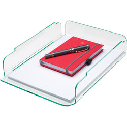 Lorell Acrylic Single Stacking Document Tray Clear Desktop Letter Organizer (LLR-LLR80654)