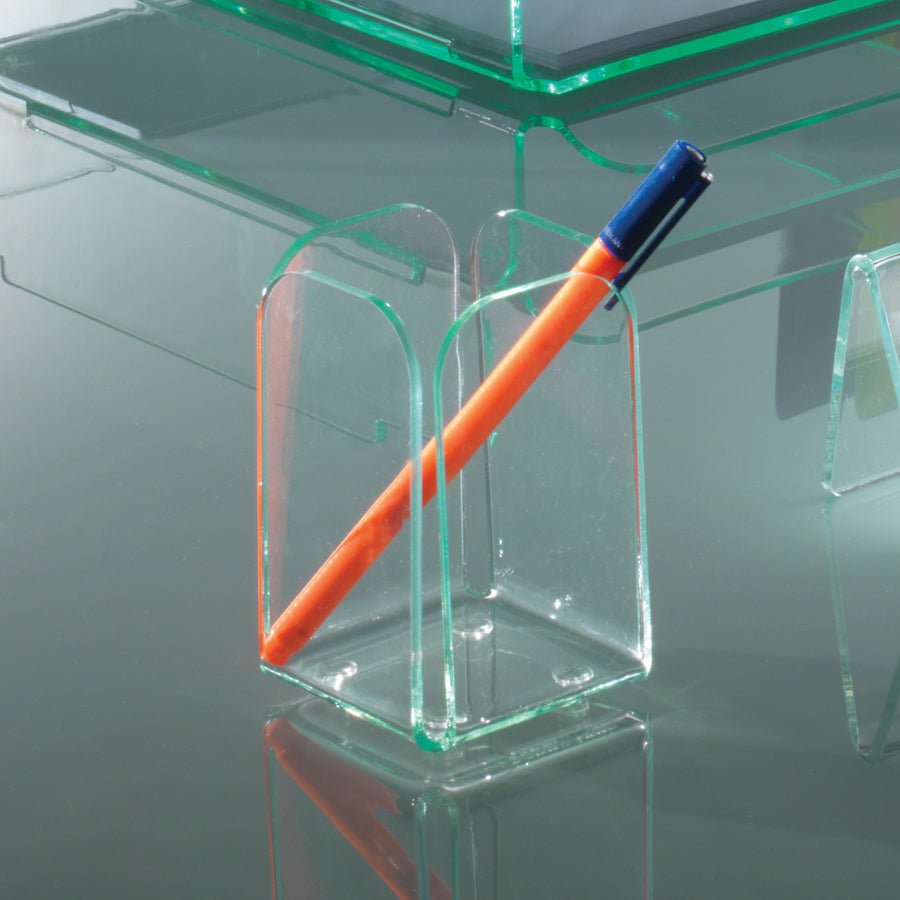 Lorell Elegant Acrylic Desktop Pencil Cup Organizer 2.5" W x 2.5" D x 3" H (LLR - LLR80656) - SchoolOutlet