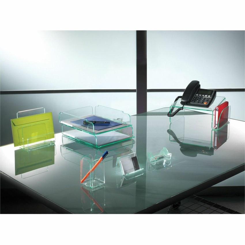 Lorell Elegant Acrylic Desktop Pencil Cup Organizer 2.5" W x 2.5" D x 3" H (LLR - LLR80656) - SchoolOutlet