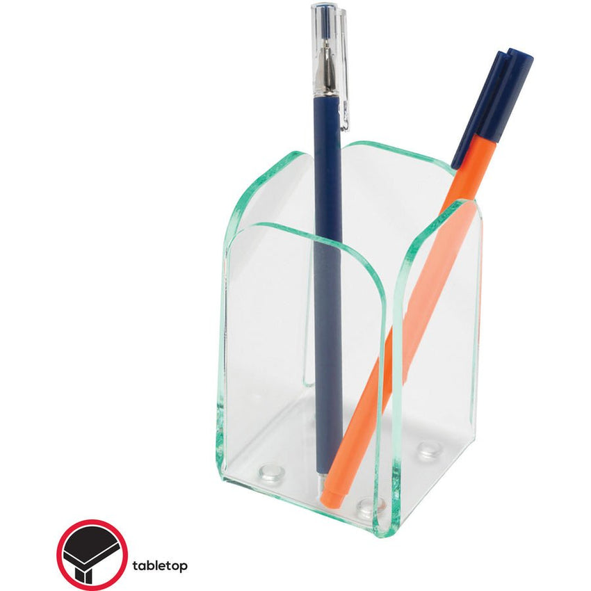 Lorell Elegant Acrylic Desktop Pencil Cup Organizer 2.5" W x 2.5" D x 3" H (LLR - LLR80656) - SchoolOutlet