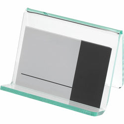 Lorell Acrylic Business Card Holder Clear with Green-Tinted Edges (LLR-LLR80657)