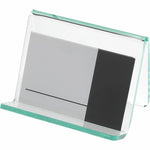 Lorell Acrylic Business Card Holder Clear with Green - Tinted Edges (LLR - LLR80657) - SchoolOutlet
