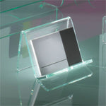Lorell Acrylic Business Card Holder Clear with Green - Tinted Edges (LLR - LLR80657) - SchoolOutlet