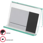 Lorell Acrylic Business Card Holder Clear with Green - Tinted Edges (LLR - LLR80657) - SchoolOutlet