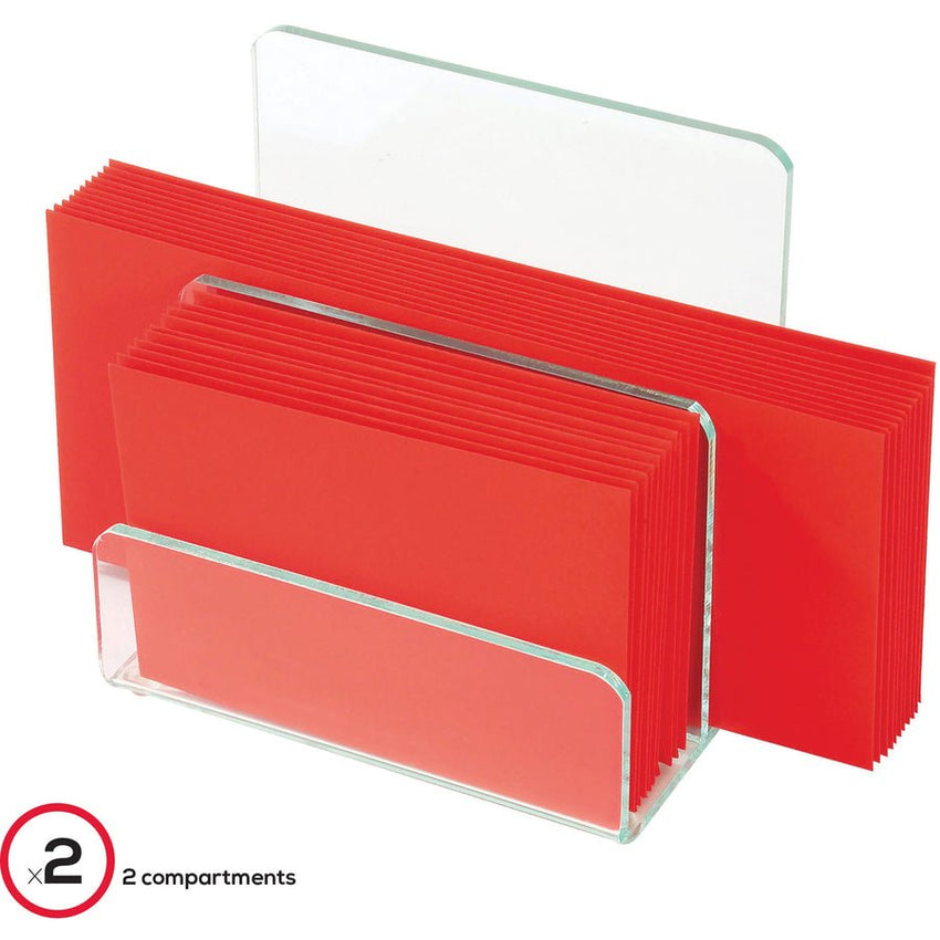 Lorell Acrylic Mini File Sorter Clear Desktop Document Organizer (LLR - LLR80659) - SchoolOutlet