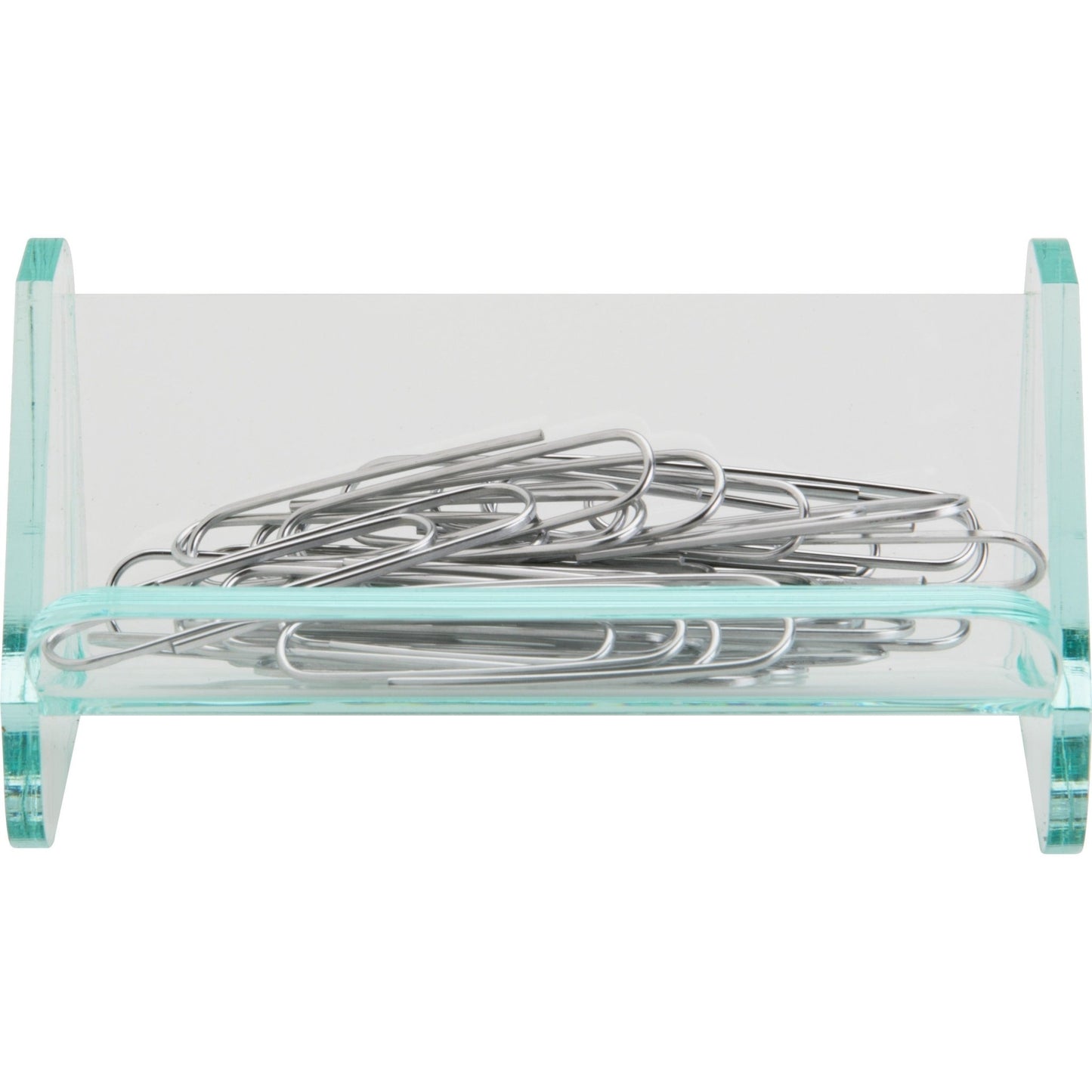 Lorell Elegant Acrylic Desktop Paper Clip Holder 3" W x 3" D x 3" H (LLR - LLR80660) - SchoolOutlet