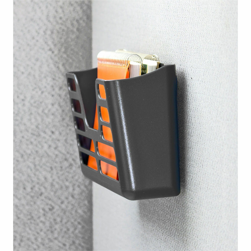 Lorell Cubicle Pocket File Wall or Panel Mount Black Plastic 1 Each (LLR - LLR80663) - SchoolOutlet
