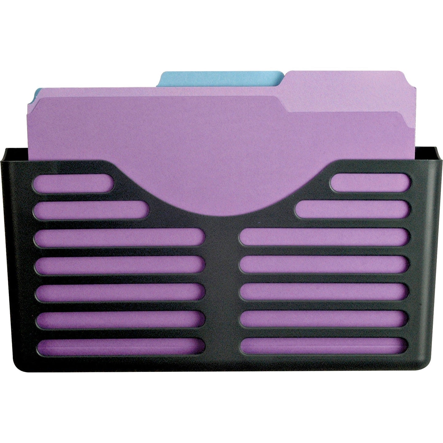 Lorell Cubicle Pocket File Wall or Panel Mount Black Plastic 1 Each (LLR - LLR80663) - SchoolOutlet