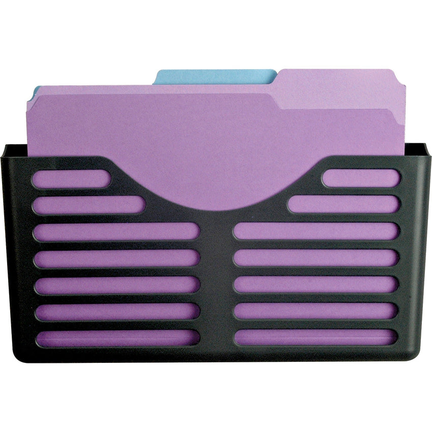 Lorell Cubicle Pocket File Wall or Panel Mount Black Plastic 1 Each (LLR - LLR80663) - SchoolOutlet