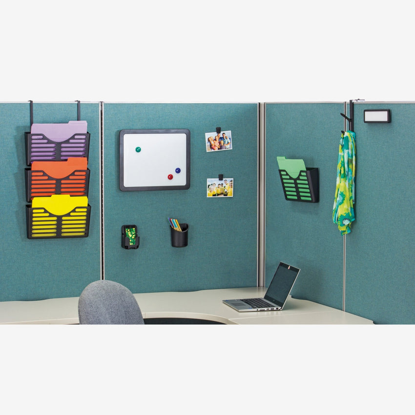 Lorell Cubicle Pocket File Wall or Panel Mount Black Plastic 1 Each (LLR - LLR80663) - SchoolOutlet