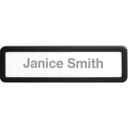 Lorell Recycled Cubicle Nameplate 0.9"W x 2.7"H x 9.2"L Black (LLR-LLR80669)