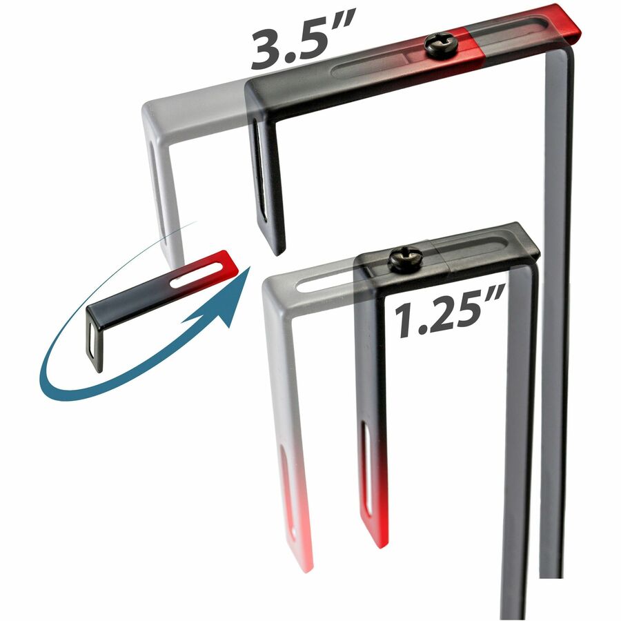Lorell Partition Hangers Metal Cubicle Panel Mount Black 7" Size 1 Pair (LLR - LLR80674) - SchoolOutlet