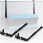 Lorell Partition Hangers Metal Cubicle Panel Mount Black 7