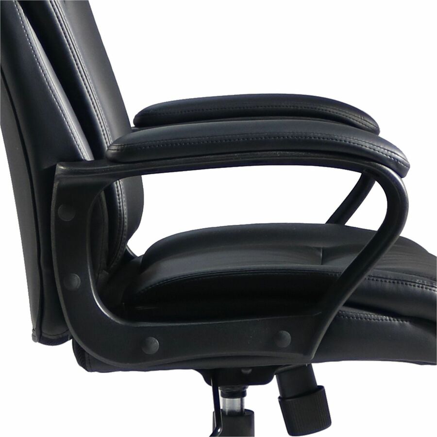 Lorell SOHO Mid - Back Chair with PU Leather and Fixed Arms (LLR - LLR81810) - SchoolOutlet