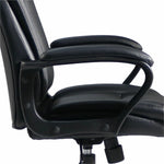 Lorell SOHO Mid - Back Chair with PU Leather and Fixed Arms (LLR - LLR81810) - SchoolOutlet