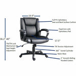 Lorell SOHO Mid - Back Chair with PU Leather and Fixed Arms (LLR - LLR81810) - SchoolOutlet