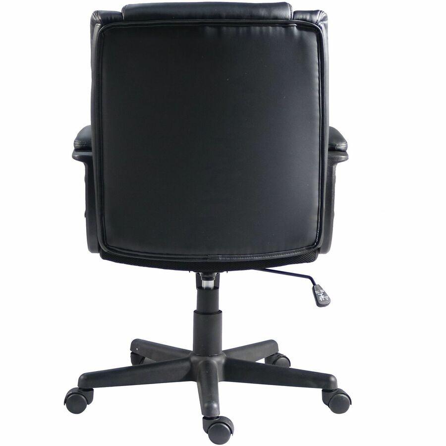 Lorell SOHO Mid - Back Chair with PU Leather and Fixed Arms (LLR - LLR81810) - SchoolOutlet