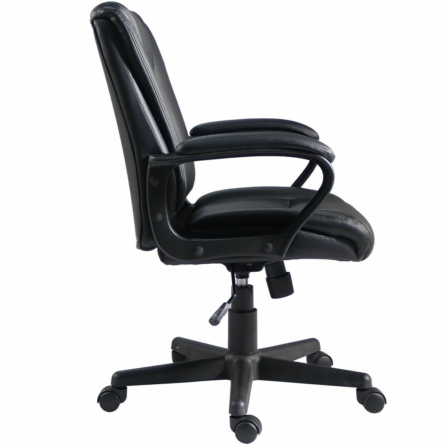 Lorell SOHO Mid - Back Chair with PU Leather and Fixed Arms (LLR - LLR81810) - SchoolOutlet