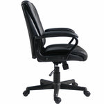 Lorell SOHO Mid - Back Chair with PU Leather and Fixed Arms (LLR - LLR81810) - SchoolOutlet