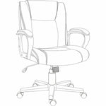 Lorell SOHO Mid - Back Chair with PU Leather and Fixed Arms (LLR - LLR81810) - SchoolOutlet