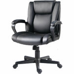 Lorell SOHO Mid - Back Chair with PU Leather and Fixed Arms (LLR - LLR81810) - SchoolOutlet