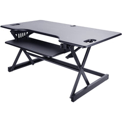 Lorell XL Adjustable Desk/Monitor Riser 20"H x 46"W x 24"D Black (LLR-LLR82013)