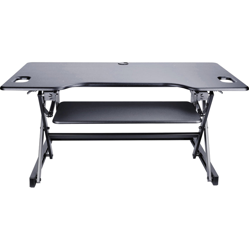 Lorell XL Adjustable Desk/Monitor Riser 20"H x 46"W x 24"D Black (LLR - LLR82013) - SchoolOutlet