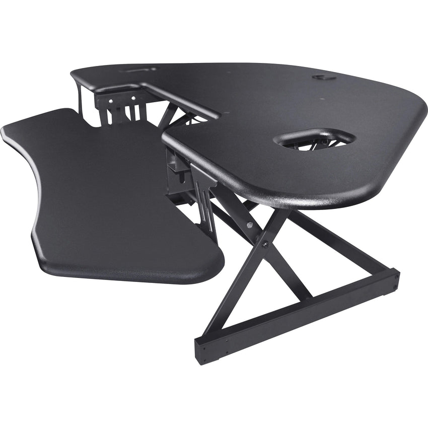 Lorell Corner Desk Riser 18"H x 45.5"W Black (LLR - LLR82014) - SchoolOutlet