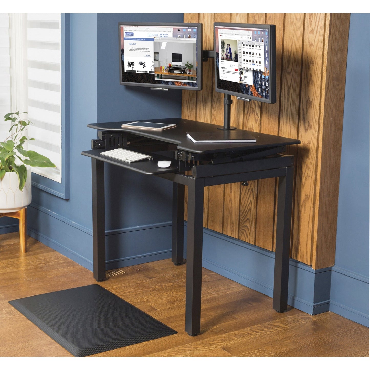 Lorell Active Office Adjustable Desk Riser Floor Stand 29"H x 36"W x 22.75"D (LLR - LLR82015) - SchoolOutlet