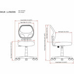 Lorell Mesh Back Multi - Task Office Chair with Pneumatic Height Adjustment and Swivel Base 17.5