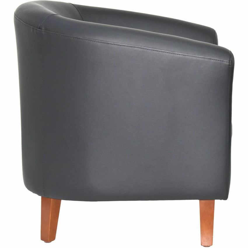 Lorell Barrel Armchair with Bonded Leather Upholstery 17.50"H (LLR - LLR82098) - SchoolOutlet