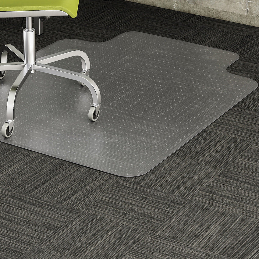 Lorell Wide Lip Low - Pile Carpet Chairmat with Easy - Glide Surface 53" x 45" (LLR - LLR82820) - SchoolOutlet