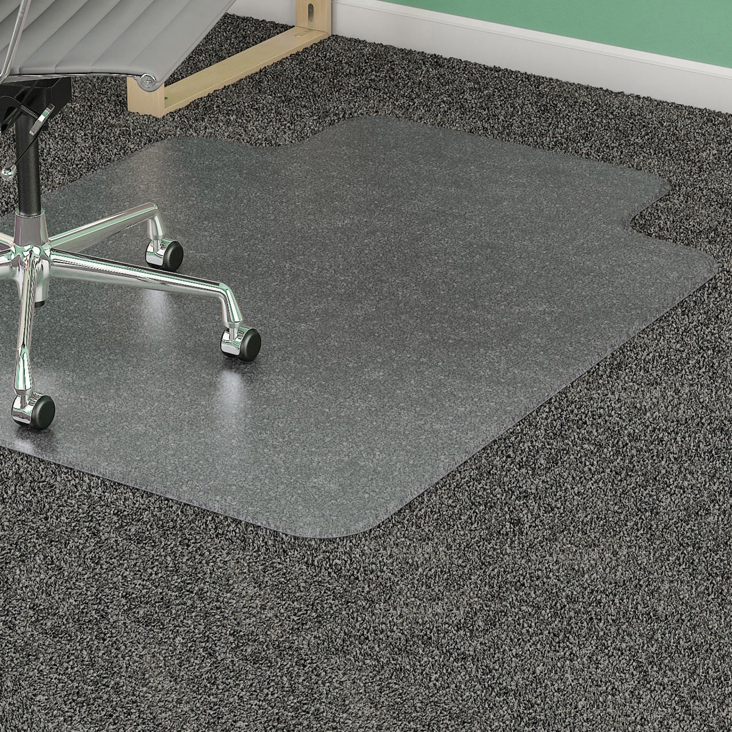 Lorell Medium - Pile Carpet Chairmat with Standard Lip 48" x 36" (LLR - LLR82822) - SchoolOutlet